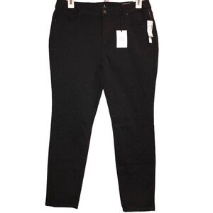 NWT DressBarn Woman’s Jeans Leopard Print Black Jeans 14